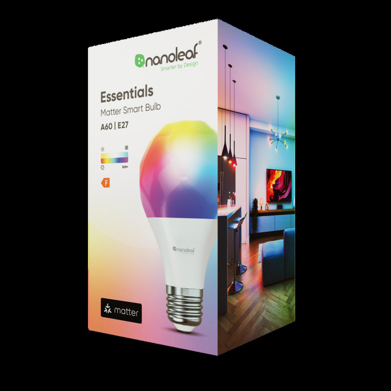 Розумна лампа Nanoleaf Essentials Smart A60, E27, 9W, Apple Homekit, Matter - 1
