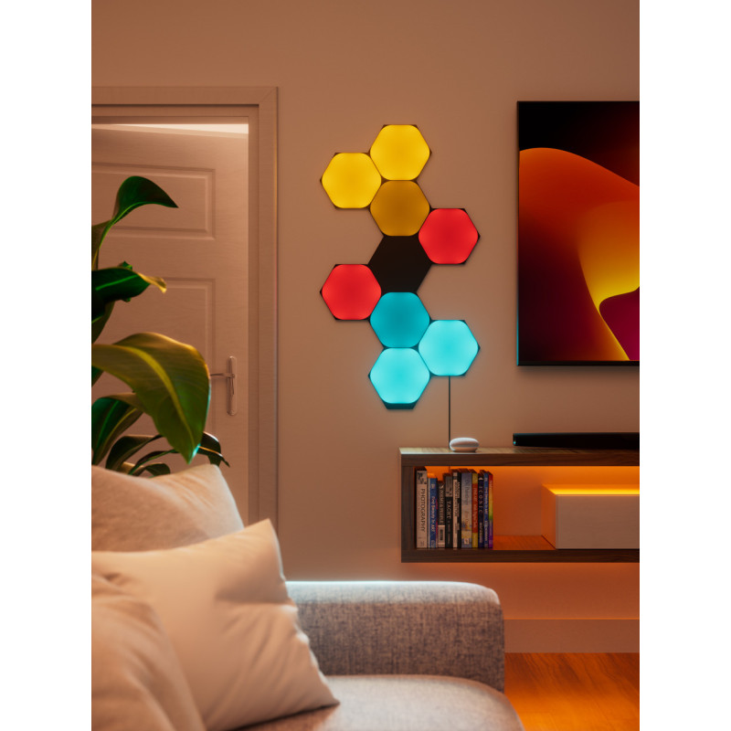 Додаткові панелі Nanoleaf Shapes Ultra Black Hexagons Expansion Pack, Apple Homekit - 3 шт. - 5