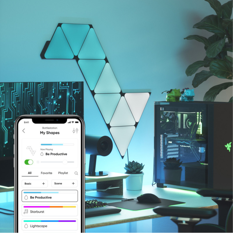 Дополнительные панели Nanoleaf Shapes Ultra Black Triangles Expansion Pack, Apple Homekit - 3 шт. - 9