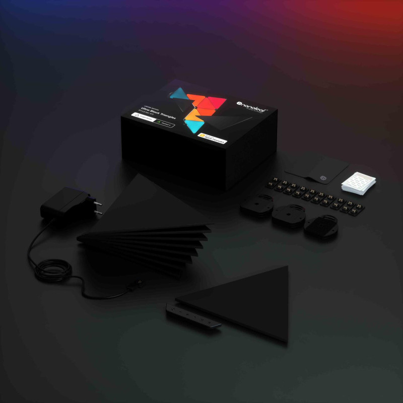 Умная система освещения Nanoleaf Shapes Ultra Black Triangles Starter Kit, Apple Homekit - 9 шт. - 1