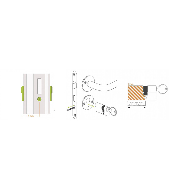 Цилиндр Salto DCE3 для замка Danalock V3 40x30 мм - DCE34030NID5 - 2