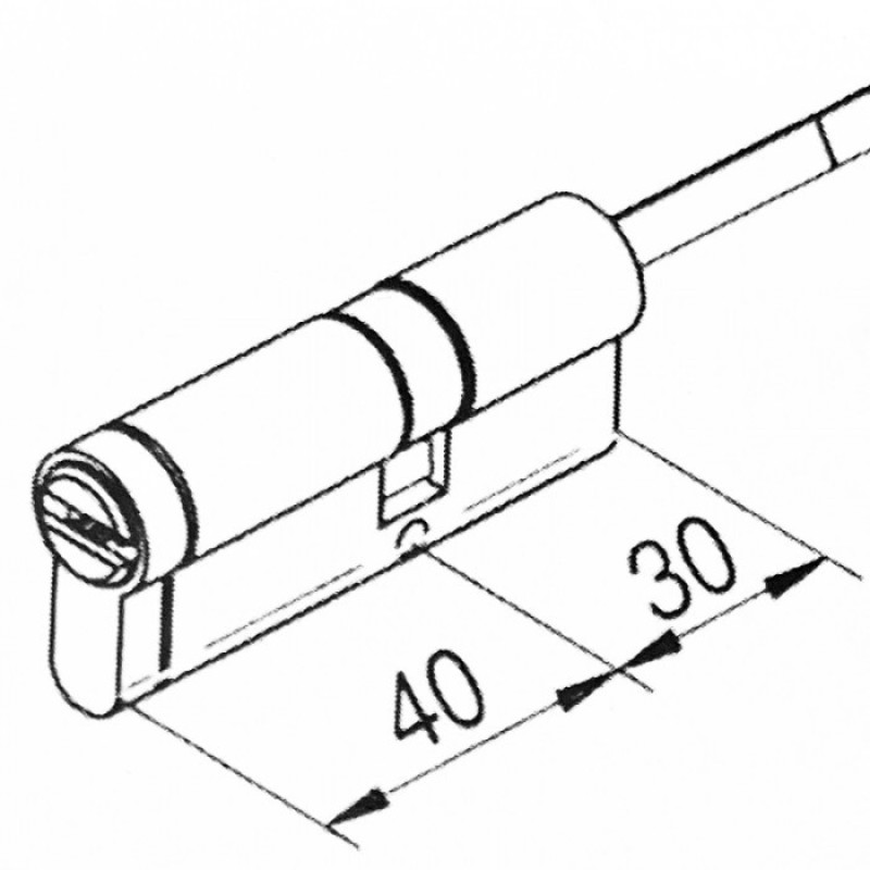 Цилиндр Salto DCE3 для замка Danalock V3 40x30 мм - DCE34030NID5 - 1