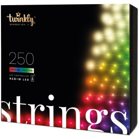 Умная гирлянда Twinkly Strings RGBW 250, 20 м, BT+WiFi, Gen II, IP44 кабель черный