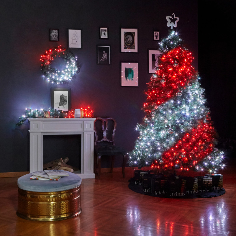 Світлодіодна Smart LED гірлянда на ялиновому віночку Twinkly Strings RGBW 50, 60 см, BT+WiFi, Gen II, IP44 - 7