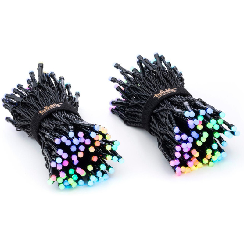 Умная гирлянда Twinkly Strings RGBW 250, 20 м, BT+WiFi, Gen II, IP44 кабель черный - 1