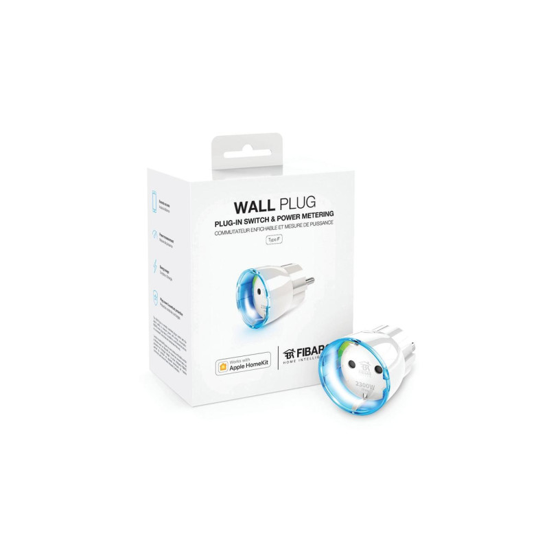 Розетковий вимикач з лічильником електроенергії FIBARO Wall Plug для Apple HomeKit (Тип F) - FGBWHWPF-102