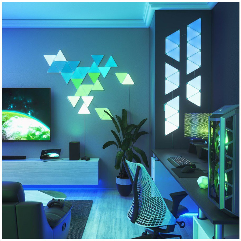 Розумна система освітлення Nanoleaf Shapes Triangles Starter Kit-9 шт. - 8