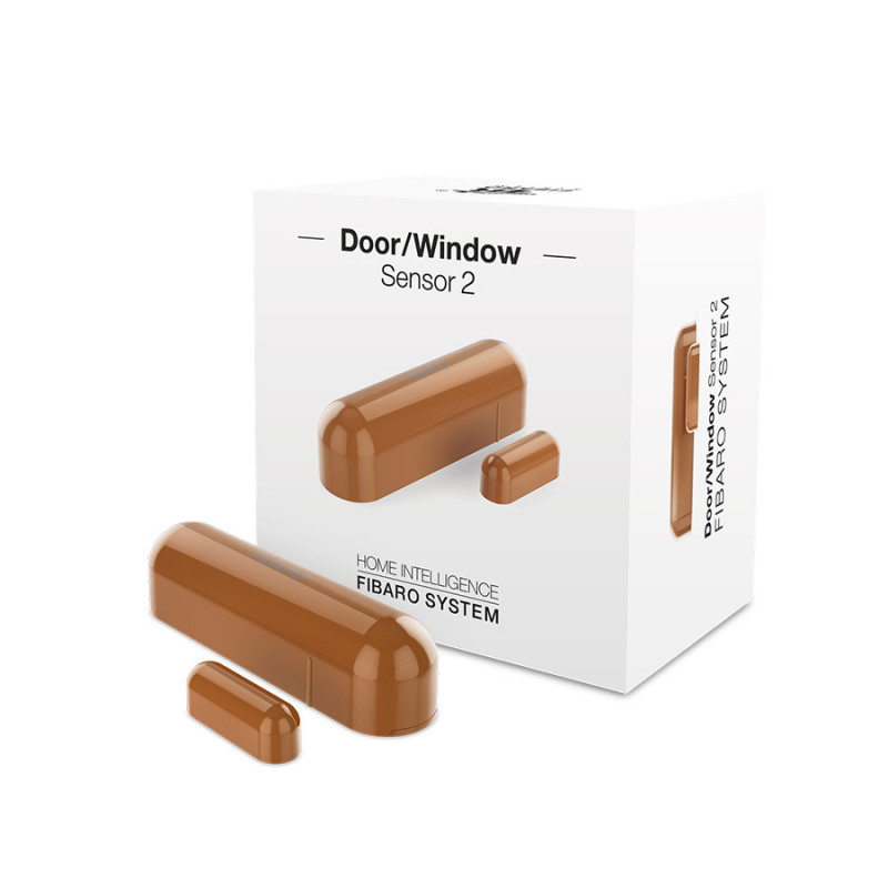 Датчик открытия двери/окна и температуры FIBARO Door/Window Sensor 2 Открытия окна/двери, Температура, (light brown) светло-коричневый